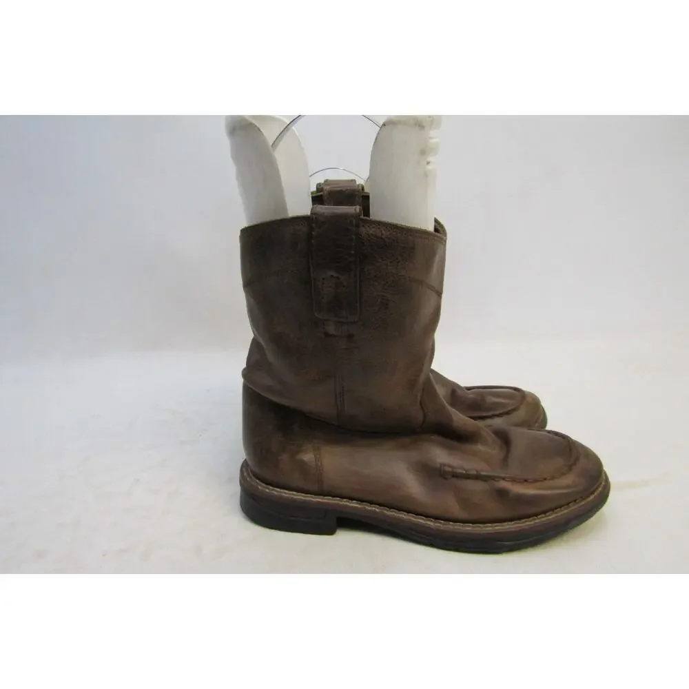 Smoky Mountain Youth Sz 1 R Brown Leather Moc Toe Western Cowboy Boots